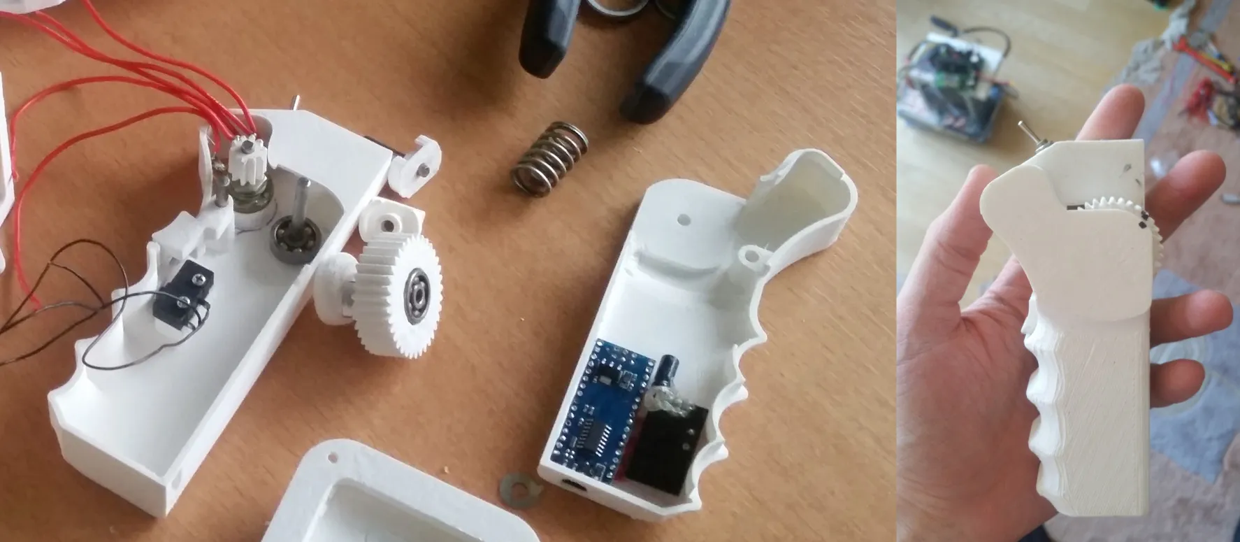 Component view, and a finished remote